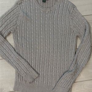 Ralph Lauren Gray Cable Knit Sweater